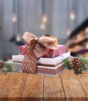 Sweet Tooth Dream Christmas - Box of Gourmet Chocolate with Decorations
