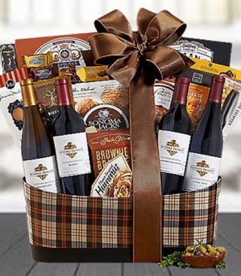Wine Celebration Quartet Gift Basket
