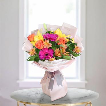 Mixed Bouquet Gerberas, Alstroemerias and Roses