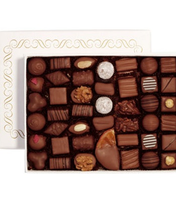 Christmas Chocolates Box With Red Rose