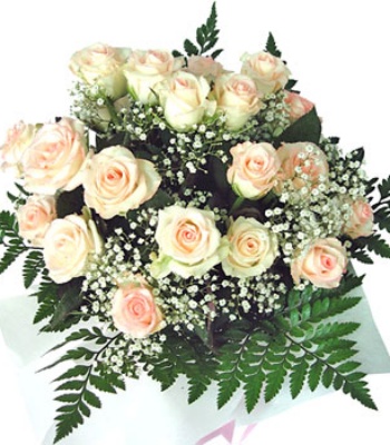 Dozen White Roses Bouquet