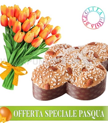 Easter Dove and Tulips