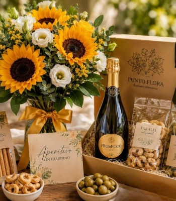 Sunflower Bouquet With Prosecco
