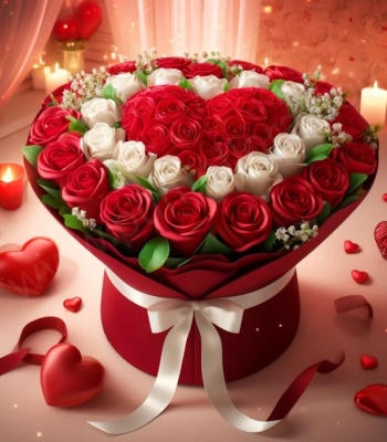 Valentine's Day Red Rose Arrangement