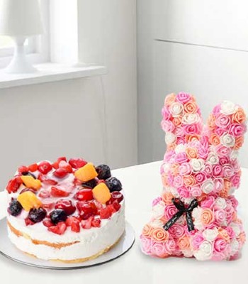 Fairy Tale - Funny Rabbit & Cake