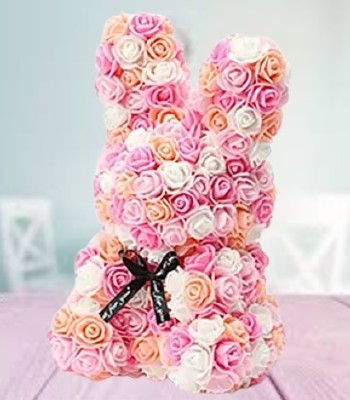 Funny Rabbit Artificial Flowers