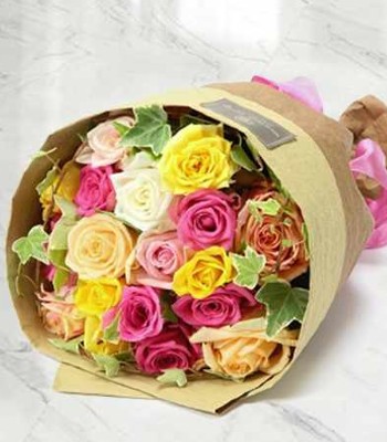 Always You - Mix Colored Roses Beautifully Hand-Tied