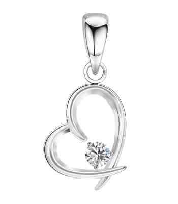 Beloved Heart Pendant Necklace In 925 Sterling Silver For Women