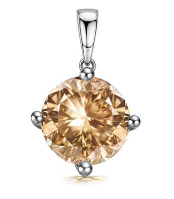 Citrine Birthstone Pendant Necklace In 925 Sterling Silver