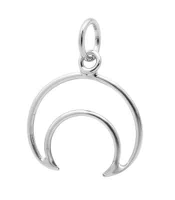 Crescent Moon Pendant Silver: Classic Necklace In 925 Sterling