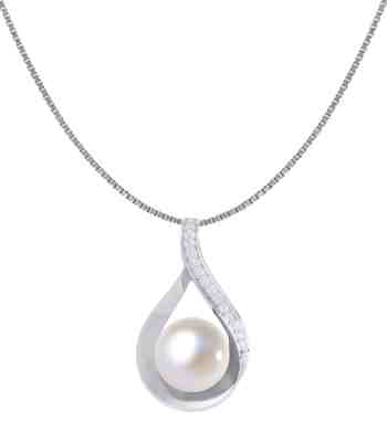 Designer South Sea Pearl Necklace In 925 Sterling Silver