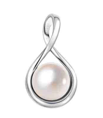 Infinity Pearl Pendant In 925 Sterling Silver For Women