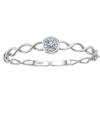 Intertwined American Diamond Engagement Ring