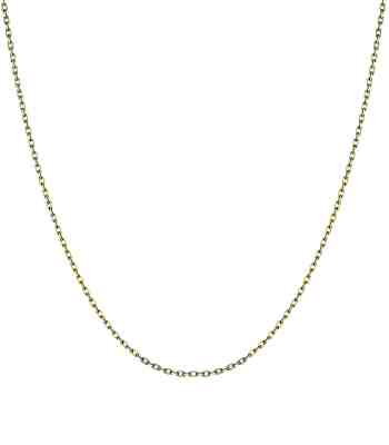 Italian Chain Necklace In 925 Sterling Silver | 18K Gold Finish