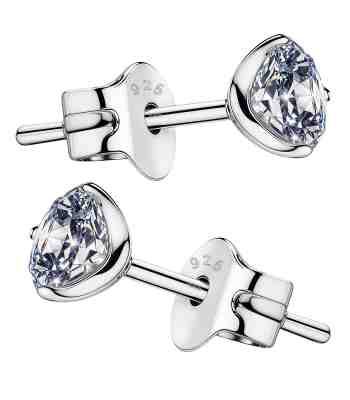 Martini Solitaire Stud Earrings In 925 Sterling Silver