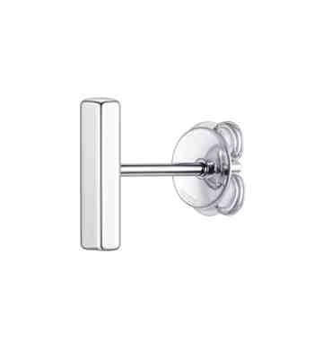 Mini Bar Stud Earrings In 925 Sterling Silver For Men