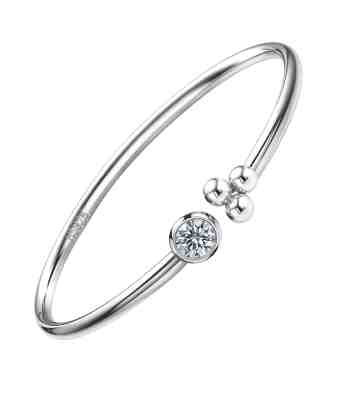 Minimalist Cluster Ring With American Diamond | Adjustable 925 Silver