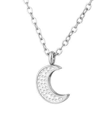 Mystique Moon American Diamond Pendant In 925 Sterling Silver