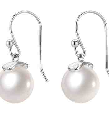 Stylish Pearl Drop Earrings In 925 Sterling Silver