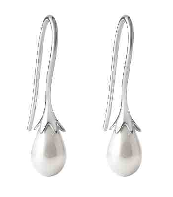 Tinkerbell Pearl Drop Earrings In 925 Sterling Silver