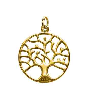 Tree Of Life Pendant, Gold-Plated Locket Necklace In 925 Silver