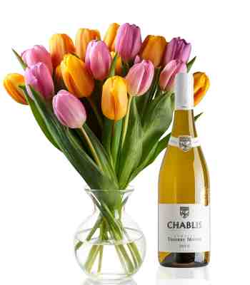 White Wine With Tulips