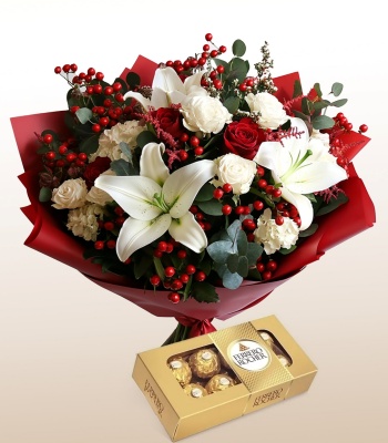 Christmas Advent Bouquet With Chocolates