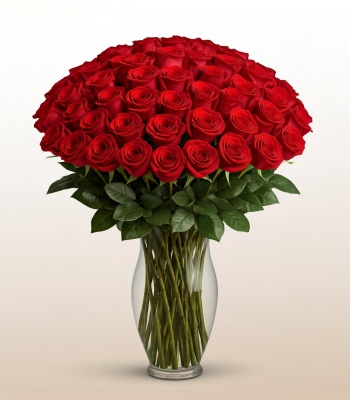 Timeless Love  36 Red Roses in a Vase
