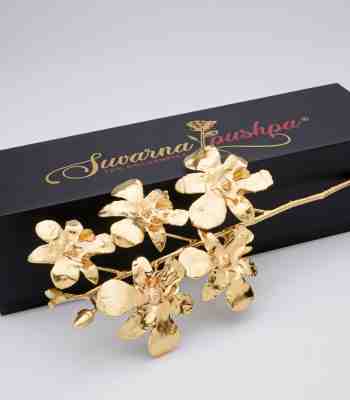 Gold Plated Orchid Flowers