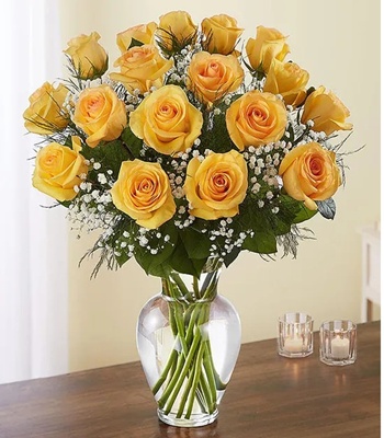 18 Yellow Roses