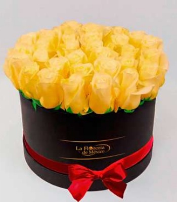 Black Box of Yellow Roses