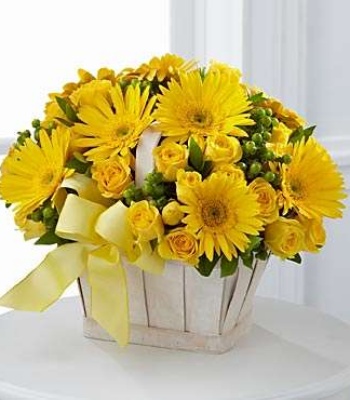 Cheerful Yellow Flower Arrangement