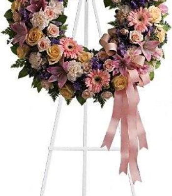 Gentle Remembrance Pastel Memorial Wreath