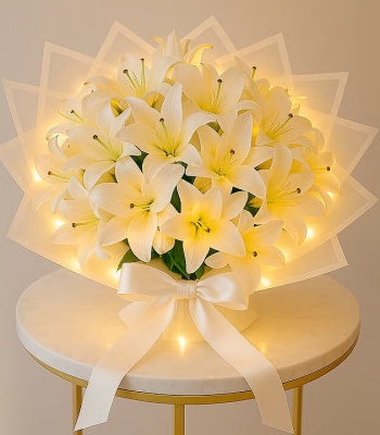 Lily Bouquet with LED Light