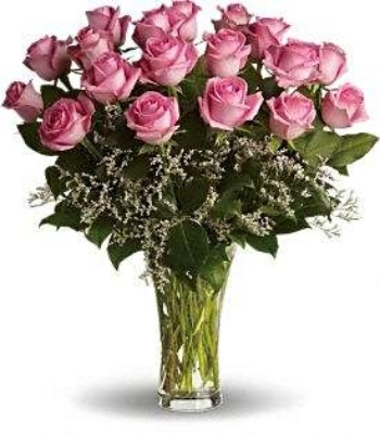 Pink Roses In A Vase