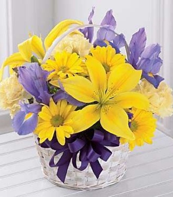 Spring Delight Mixed Flower Basket