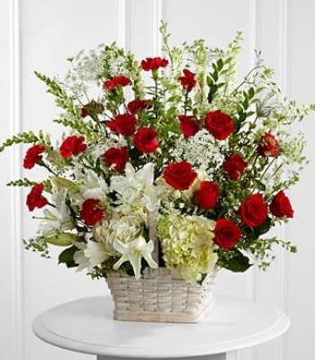 Sympathy Flowers Basket