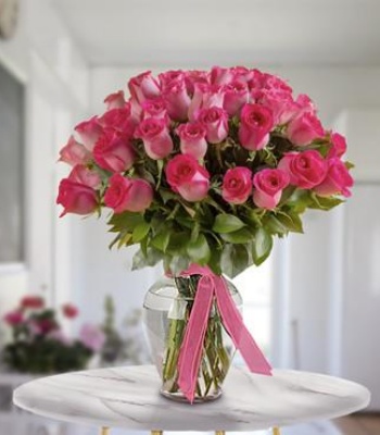 Three Dozen Pink Roses