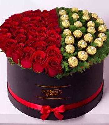 Valentines Roses Arrangement For Her