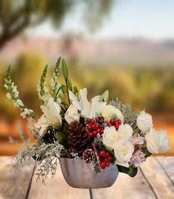 White Christmas Centerpiece