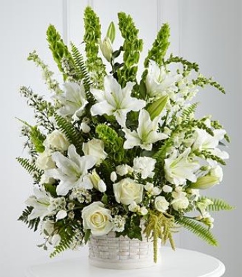 White Flower Sympathy Arrangement