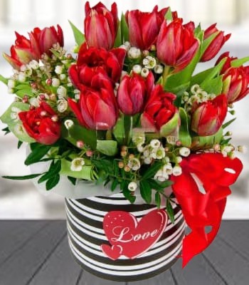 Tulip Flower Arrangement with Mix Flowers