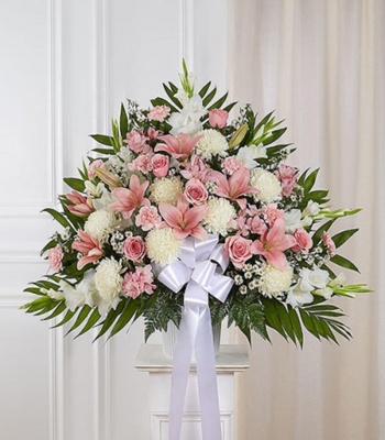Funeral Flowers - Pink And White Flowers