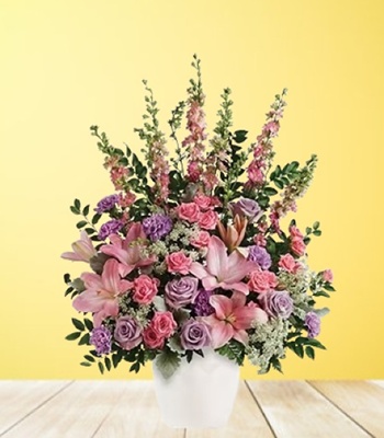 Sympathy Flowers - Pink & Lavender Color