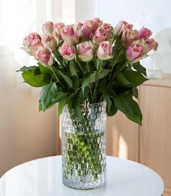 Pink Rose Flower Bouquet - 30 Stems