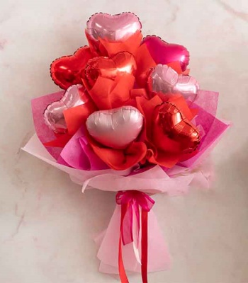 Heart Shape Balloons Bouquet