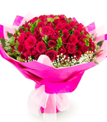 100 Red Roses Valentine's Bouquet