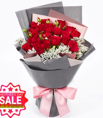 24 Red Roses For Mom