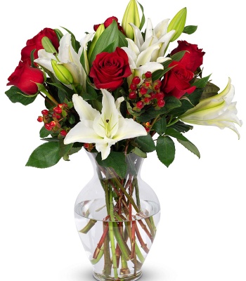 6 Rose Vase Arrangement