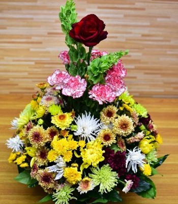 Rose,  Carnation and Chrysanthemums Bouquet